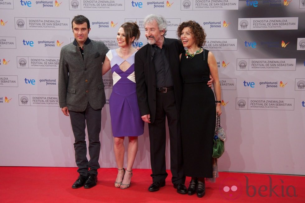 Javier Rebollo, Valeria Alonso, José Sacristán e Iciar Bollaín en el Festival de Cine de San Sebastián 2012