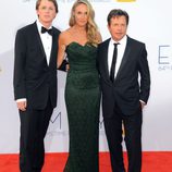 Michael J. Fox, Tracy Pollan y Sam Fox en los Emmy 2012