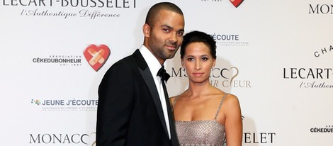 Tony Parker y Axelle en una gala benéfica en Monte-Carlo