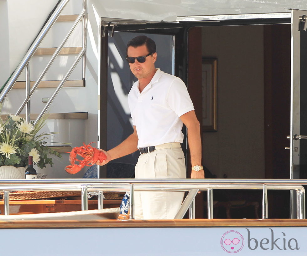 Dicaprio en el rodaje 'The Wolf of Wall Street'