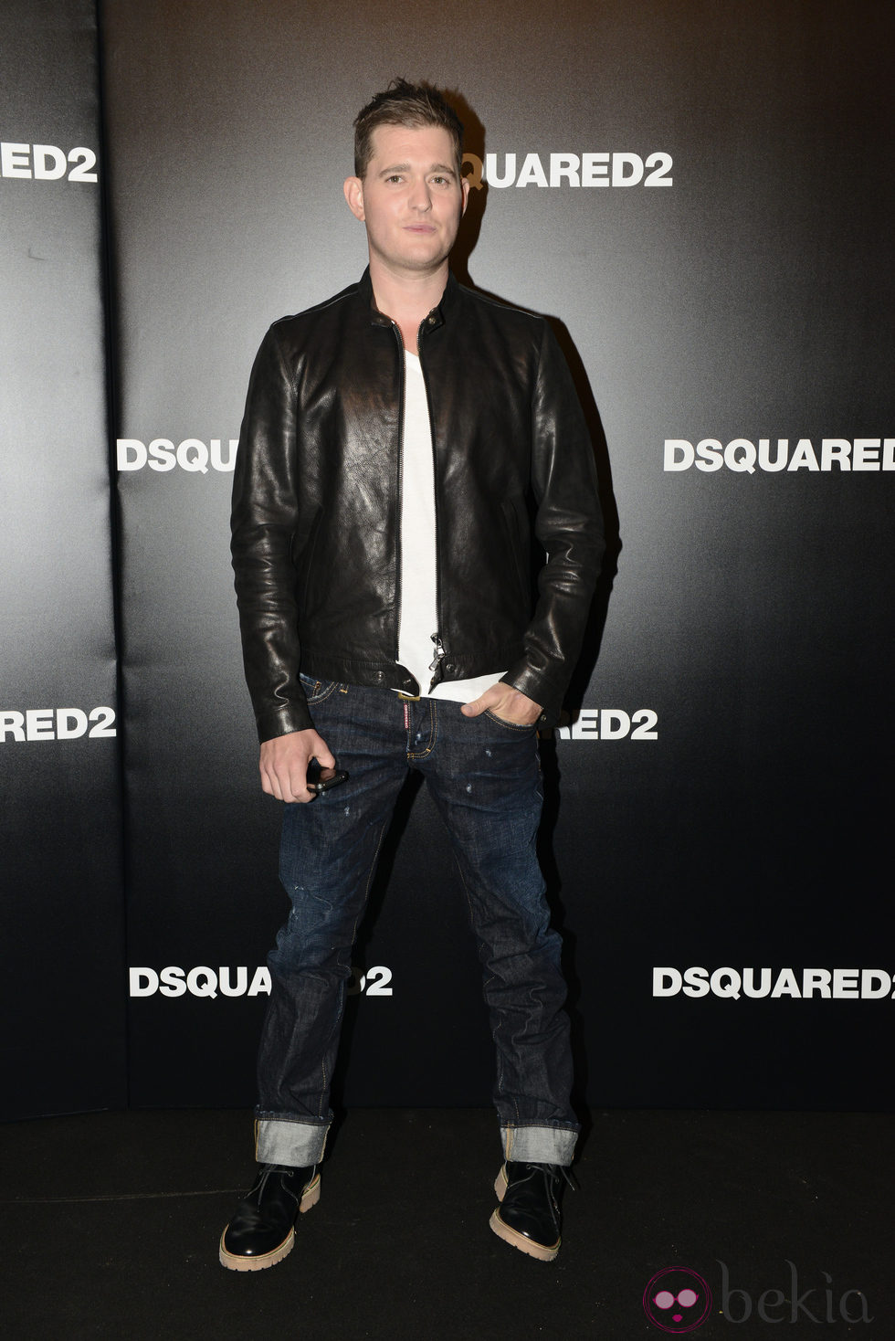 Michael Bublé en el desfile de Dsquared2 en la Semana de la Moda de Milán