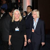 Mette-Marit de Noruega y su hijo Marius en la Clinton Global Initiative