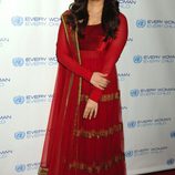 Aishwarya Rai  en una cena benéfica de la ONU en Nueva York