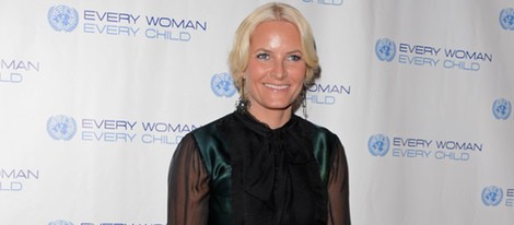 Mette-Marit de Noruega en una cena benéfica de la ONU en Nueva York