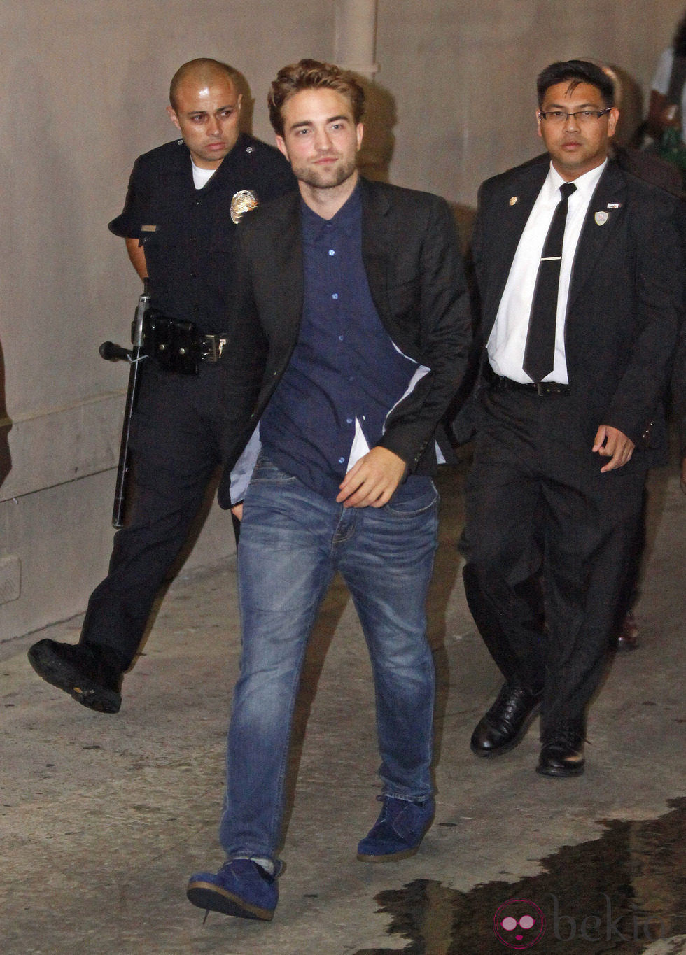 Robert Pattinson a la salida del programa de Jimmy Kimmel 