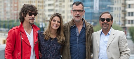 Óscar Jaenada, Amaia Salamanca, Eduard Cortés y Guillermo Francella en el Festival de San Sebastián