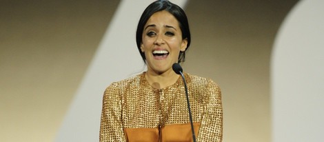 Macarena García con la Concha de Plata en la clausura del Festival de San Sebastián 2012