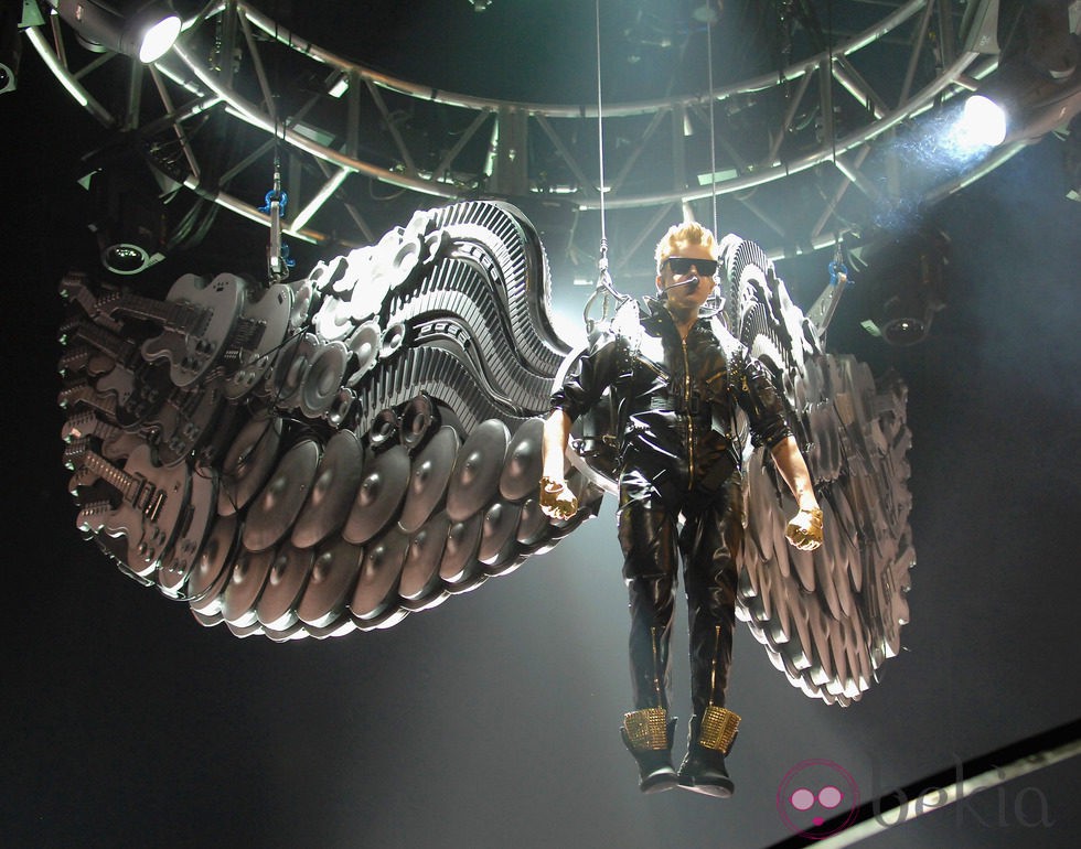 Justin Bieber durante su actuación en el MGM Grand Garden Arena