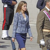 La Princesa Letizia en la imposición de la Cruz de San Fernando en el Palacio Real