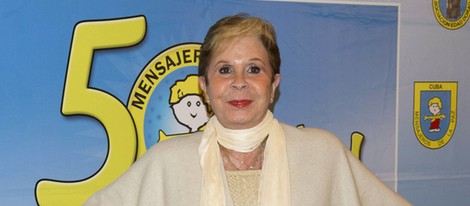 Lina Morgan en la cena del 50º aniversario de 'Mensajeros por la Paz'