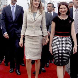 La Princesa Letizia y la Primera Dama de Panamá Marta Linares