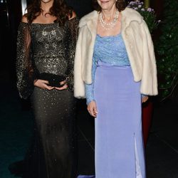 Magdalena de Suecia y la Reina Silvia en una cena de la Cámara de Comercio Sueco-Americana