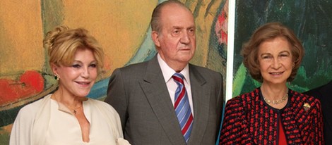 Carmen Cervera y los Reyes Juan Carlos y Sofía en el 20 aniversario del Museo Thyssen-Bornemisza