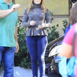 Jennifer Lopez paseando por las calles de Madrid en su último día en España