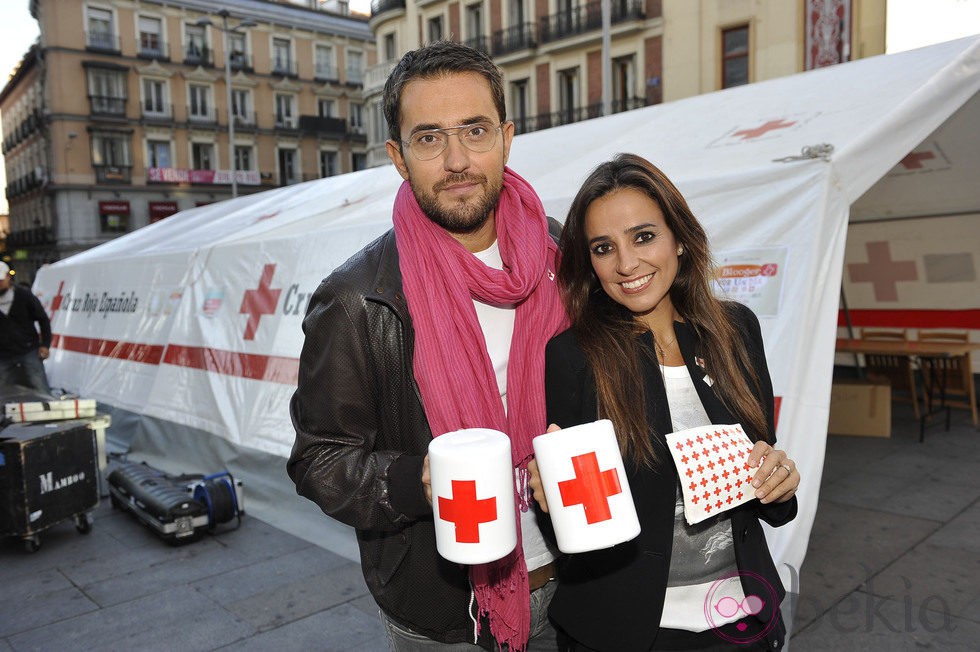 Maxim Huerta y Carmen Alcayde el Día de la Banderita 2012