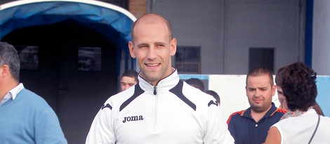 Gonzalo Miró en una partido de fútbol solidario en Leganés