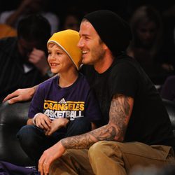 David Beckham y su hijo Romeo