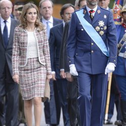 Los Príncipès Felipe y Letizia en el Día de la Hispanidad 2012