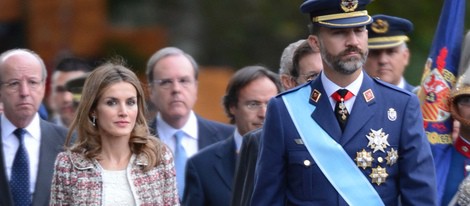 Los Príncipès Felipe y Letizia en el Día de la Hispanidad 2012