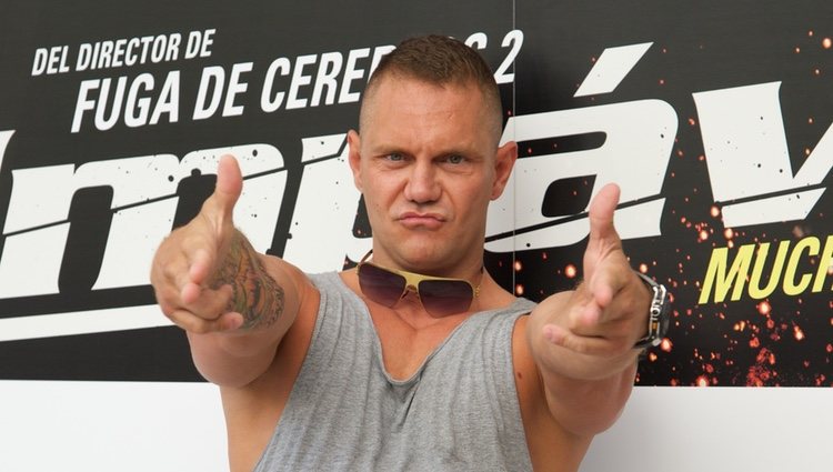 El actor porno Nacho Vidal en la presentación del filme 'Impavido' en Madrid 2012