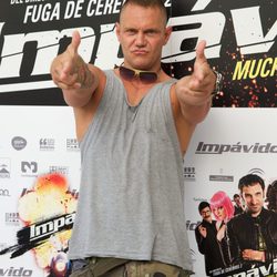 El actor porno Nacho Vidal en la presentación del filme 'Impavido' en Madrid 2012