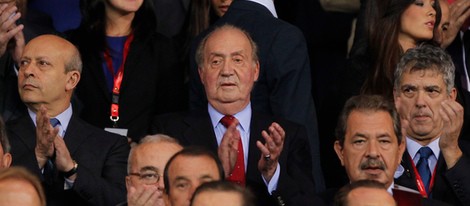 El Rey Don Juan Carlos en el partido España-Francia