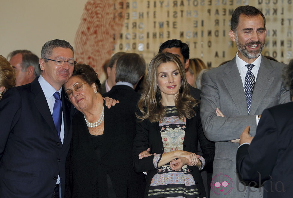 Alberto Ruiz Gallardón y los Príncipes de Asturias en la inauguración de la Casa del Lector