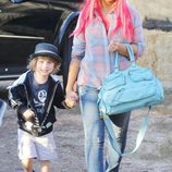 Christina Aguilera y su hijo Max Bratman