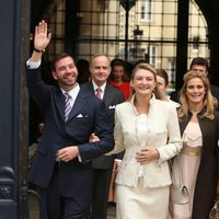 Guillermo de Luxemburgo y Stéphanie de Lannoy en su boda civil