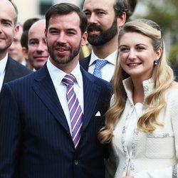 Guillermo de Luxemburgo y Stéphanie de Lannoy tras su boda civil