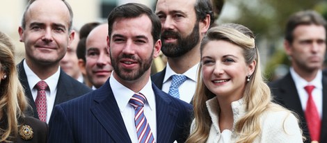 Guillermo de Luxemburgo y Stéphanie de Lannoy tras su boda civil