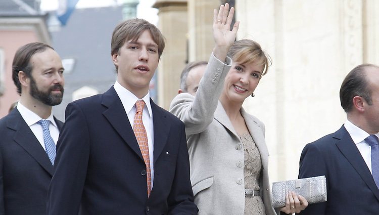 Los Príncipes Louis y Tessy en la boda civil de Guillermo de Luxemburgo y Stéphanie de Lannoy