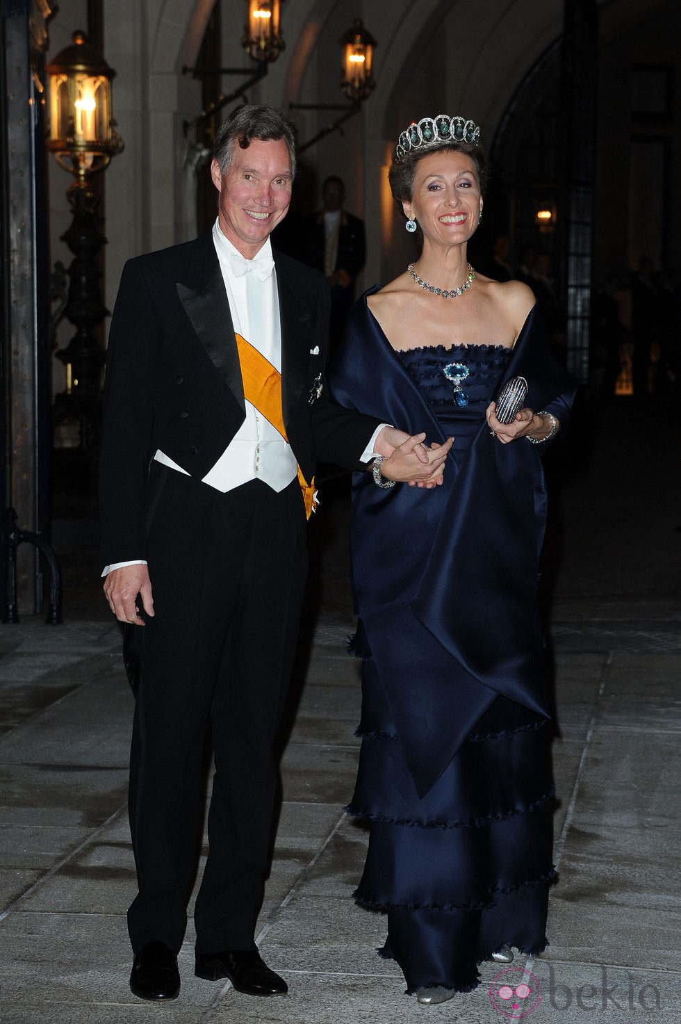 Guillermo y Sibilla de Luxemburgo en la cena de gala previa a la boda de Guillermo y Stéphanie