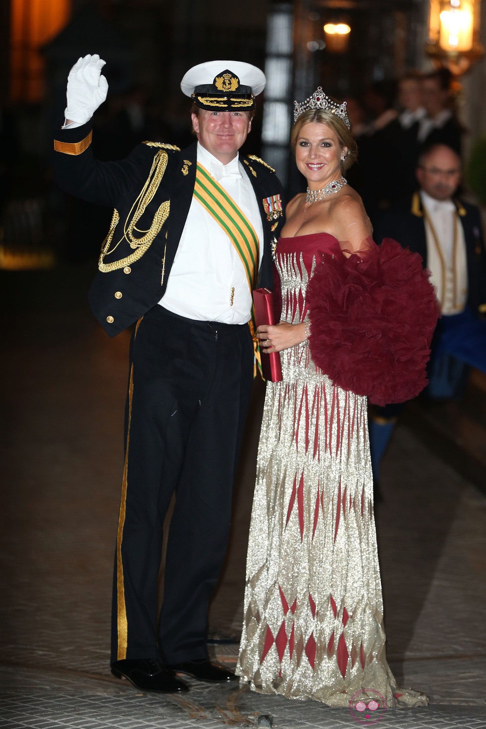 Guillermo y Máxima de Holanda en la cena de gala previa a la boda de Guillermo y Stéphanie