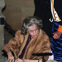 La Reina Fabiola de Bélgica en la cena de gala previa a la boda de Guillermo y Stéphanie