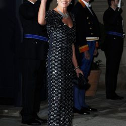 Carolina de Mónaco en la cena de gala previa a la boda de Guillermo y Stéphanie