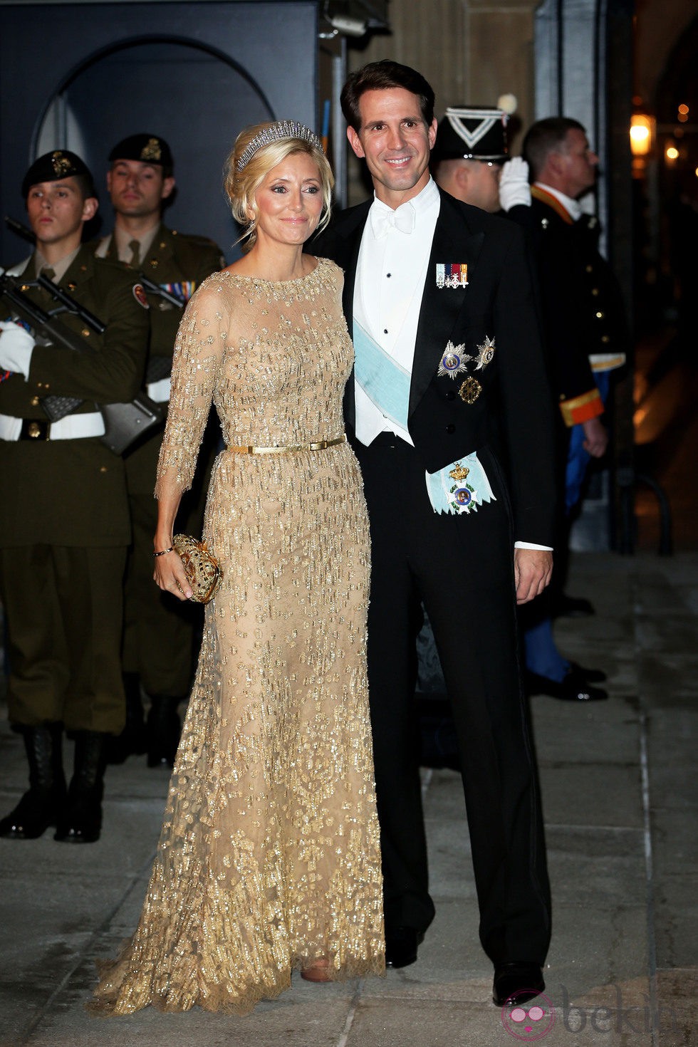 Pablo y Maria Chantal de Grecia en la cena de gala previa a la boda de Guillermo y Stéphanie