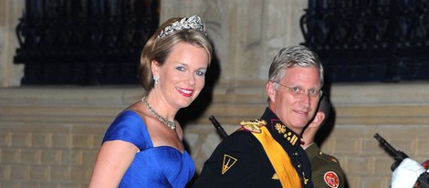 Felipe y Matilde Bélgica en la cena de gala previa a la boda de Guillermo y Stéphanie