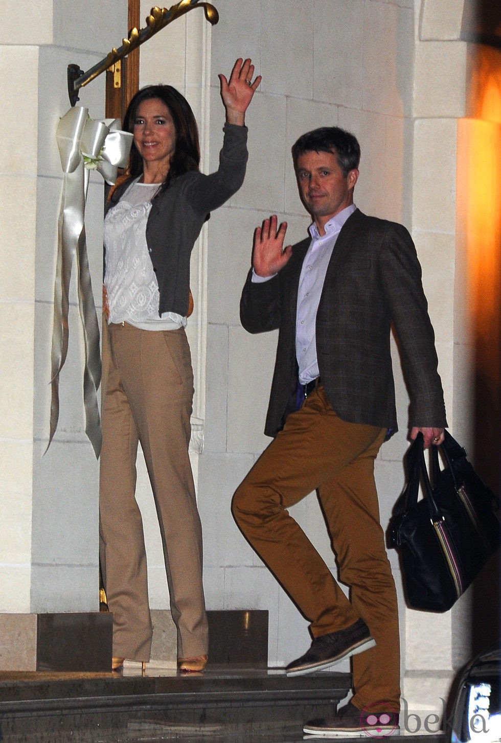 Federico y Mary de Dinamarca en la cena de gala previa a la boda de Guillermo y Stéphanie