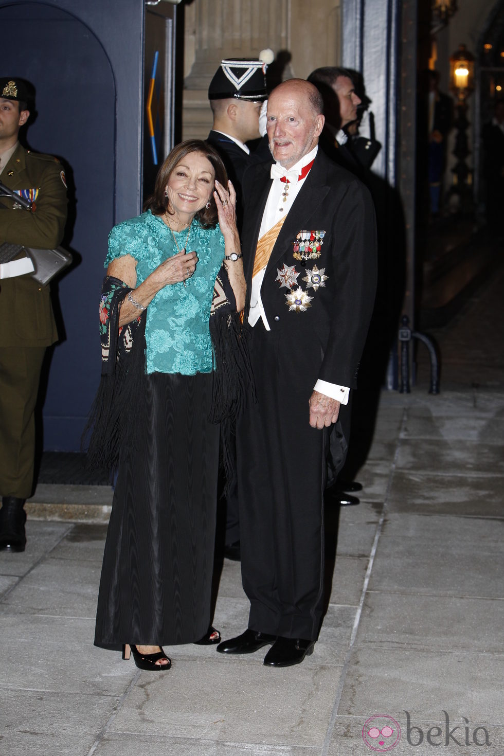 Los Reyes de Bulgaria en la cena de gala previa a la boda de Guillermo y Stéphanie