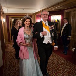 Silvia de Suecia y Enrique de Dinamarca en la cena previa a la boda de Guillermo y Stéphanie