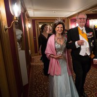 Silvia de Suecia y Enrique de Dinamarca en la cena previa a la boda de Guillermo y Stéphanie