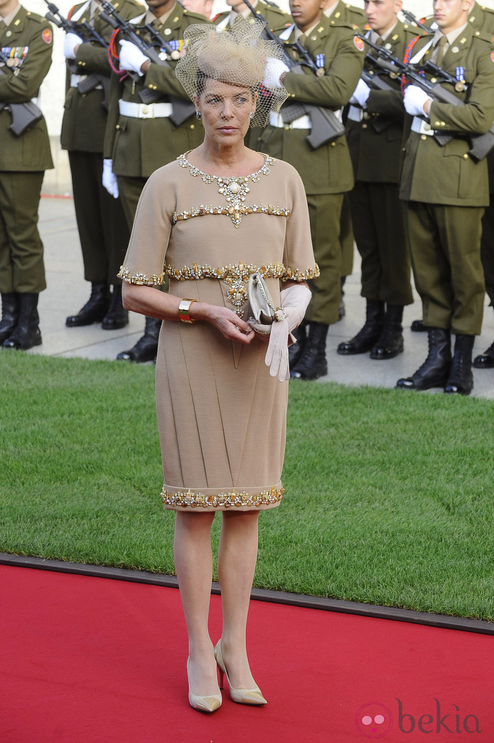 Carolina de Mónaco en la boda de Guillermo de Luxemburgo y Stéphanie de Lannoy