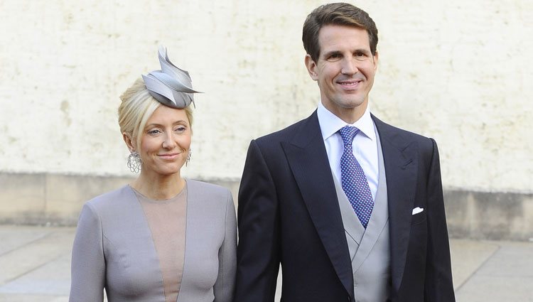 Pablo y Marie Chantal de Grecia en la boda de Guillermo y Stéphanie de Luxemburgo