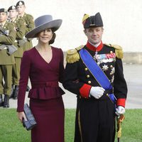 Federico y Mary de Dinamarca en la boda de Guillermo y Stéphanie de Luxemburgo