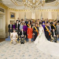 Guillermo y Stéphanie de Luxemburgo con las Casas Reales invitadas a su boda