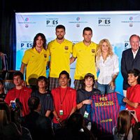 Puyol, Busquets, Piqué y Shakira sellan en Miami una alianza solidaria