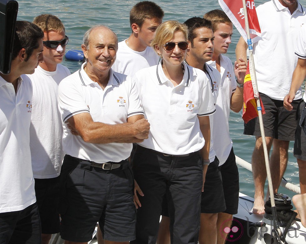 La Infanta Cristina en la primera regata de la Copa del Rey de Vela 2011