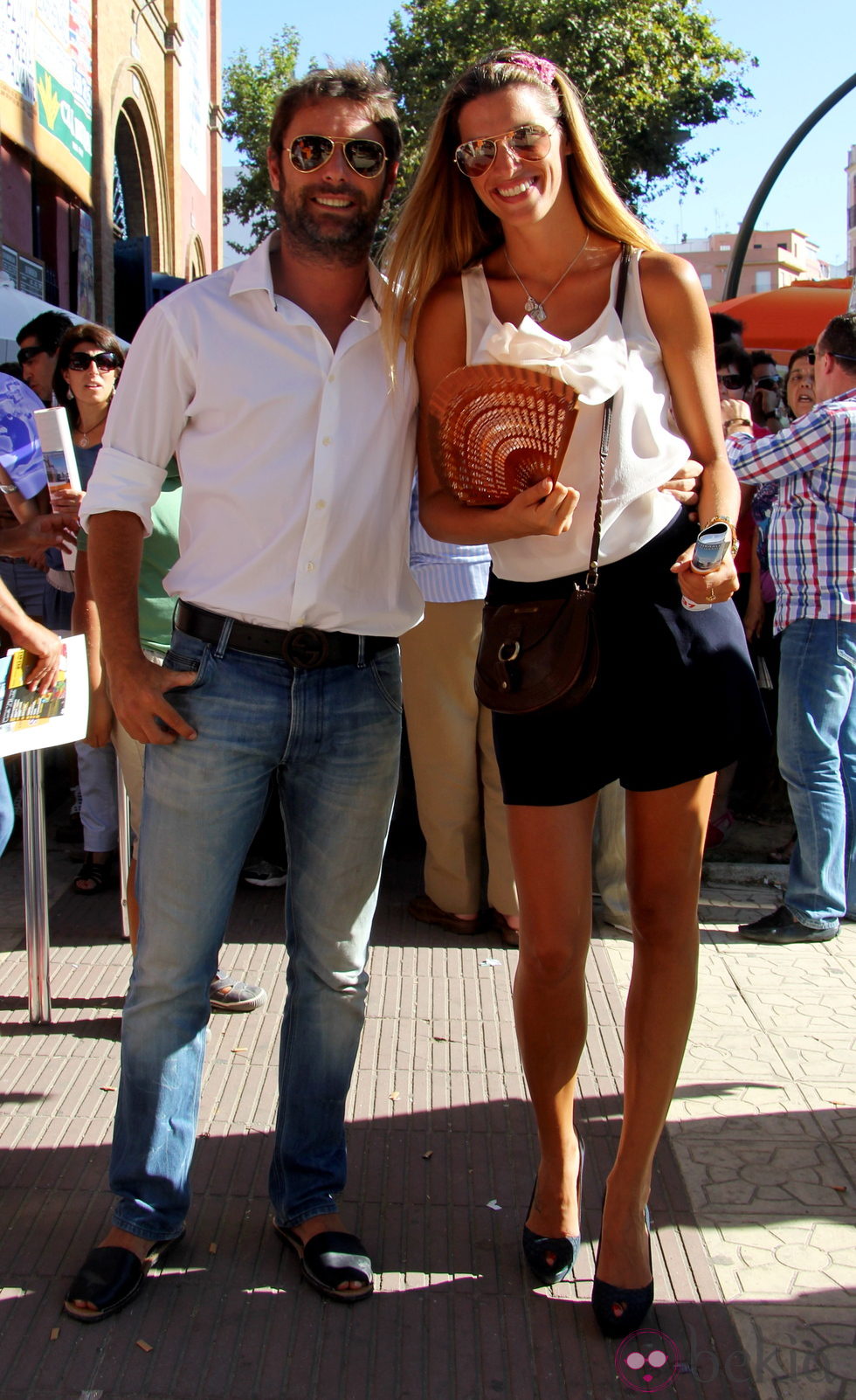 Laura Sánchez y David Ascanio en la corrida de toros de José Tomás en Huelva