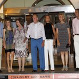 Los Príncipes, los Reyes, las Infantas Elena y Cristina y el Duque de Palma en la cena del 30º Aniversario de la Copa del Rey de Vela